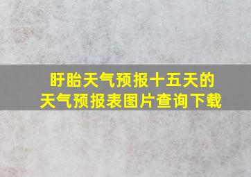 盱眙天气预报十五天的天气预报表图片查询下载