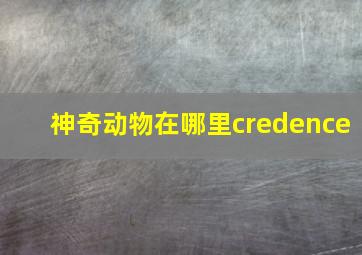 神奇动物在哪里credence