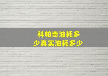 科帕奇油耗多少真实油耗多少