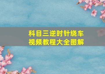 科目三逆时针绕车视频教程大全图解