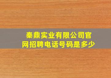 秦鼎实业有限公司官网招聘电话号码是多少