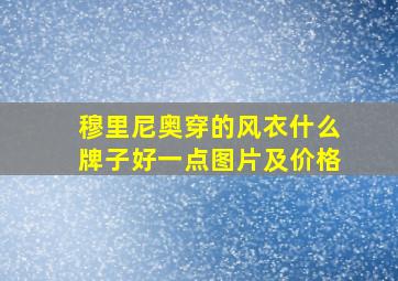 穆里尼奥穿的风衣什么牌子好一点图片及价格