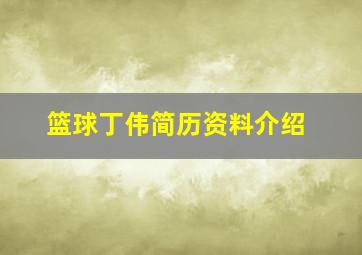 篮球丁伟简历资料介绍