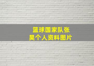 篮球国家队张昊个人资料图片