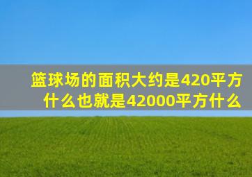 篮球场的面积大约是420平方什么也就是42000平方什么