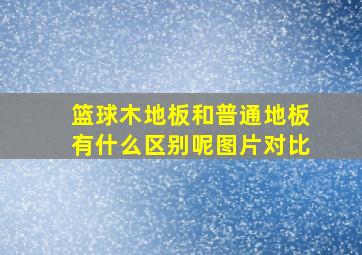 篮球木地板和普通地板有什么区别呢图片对比