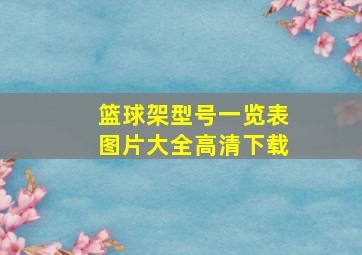 篮球架型号一览表图片大全高清下载