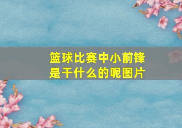 篮球比赛中小前锋是干什么的呢图片