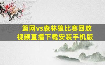 篮网vs森林狼比赛回放视频直播下载安装手机版