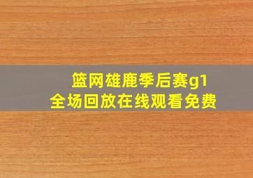 篮网雄鹿季后赛g1全场回放在线观看免费