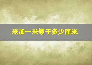 米加一米等于多少厘米