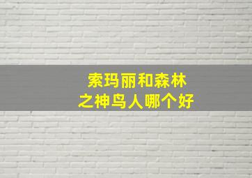 索玛丽和森林之神鸟人哪个好