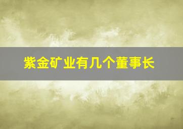 紫金矿业有几个董事长