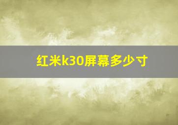 红米k30屏幕多少寸