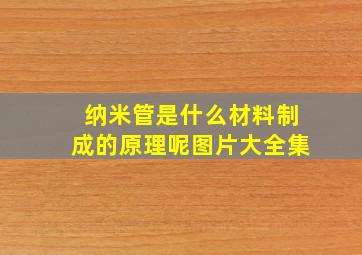 纳米管是什么材料制成的原理呢图片大全集