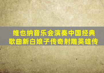 维也纳音乐会演奏中国经典歌曲新白娘子传奇射雕英雄传