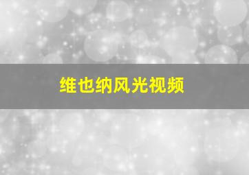 维也纳风光视频