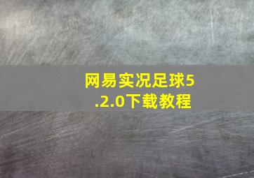 网易实况足球5.2.0下载教程