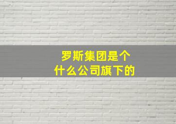 罗斯集团是个什么公司旗下的