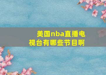 美国nba直播电视台有哪些节目啊