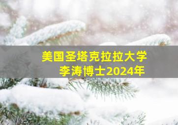 美国圣塔克拉拉大学李涛博士2024年