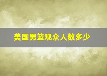 美国男篮观众人数多少