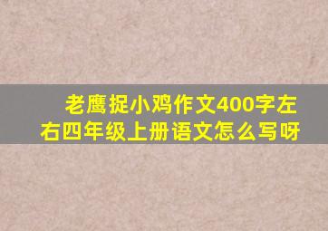 老鹰捉小鸡作文400字左右四年级上册语文怎么写呀