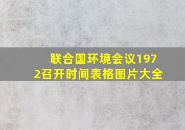 联合国环境会议1972召开时间表格图片大全