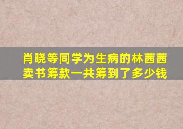 肖晓等同学为生病的林茜茜卖书筹款一共筹到了多少钱