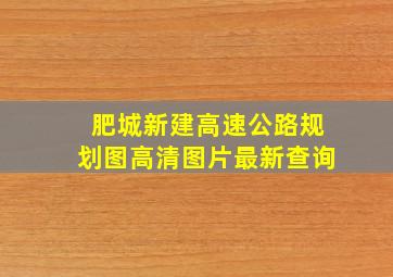 肥城新建高速公路规划图高清图片最新查询