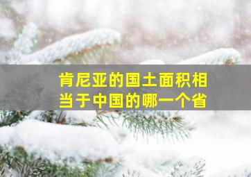 肯尼亚的国土面积相当于中国的哪一个省