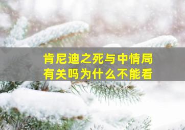 肯尼迪之死与中情局有关吗为什么不能看