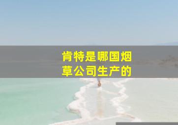 肯特是哪国烟草公司生产的