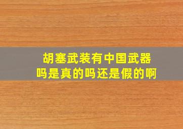 胡塞武装有中国武器吗是真的吗还是假的啊