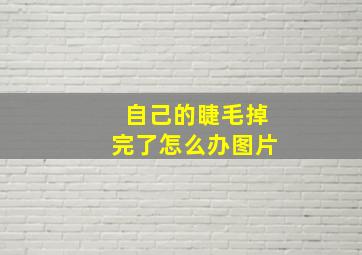 自己的睫毛掉完了怎么办图片