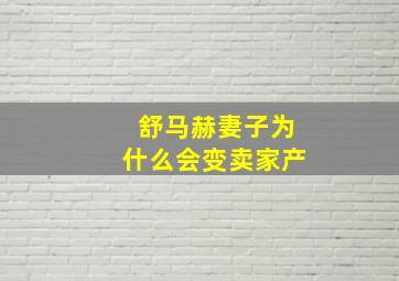 舒马赫妻子为什么会变卖家产