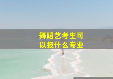 舞蹈艺考生可以报什么专业