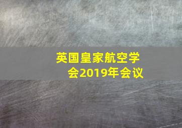 英国皇家航空学会2019年会议