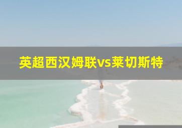 英超西汉姆联vs莱切斯特