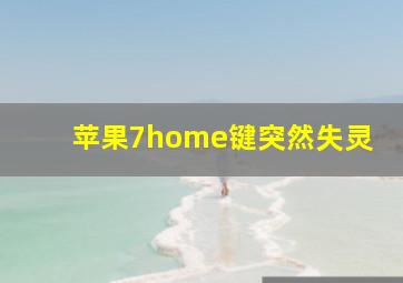 苹果7home键突然失灵