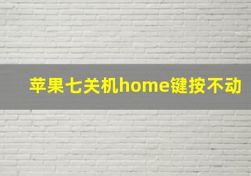 苹果七关机home键按不动