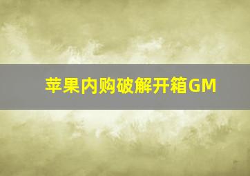 苹果内购破解开箱GM