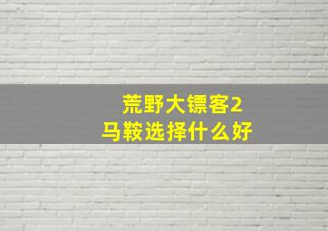 荒野大镖客2马鞍选择什么好