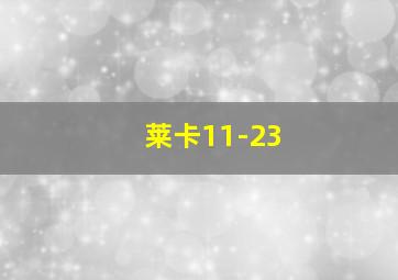 莱卡11-23