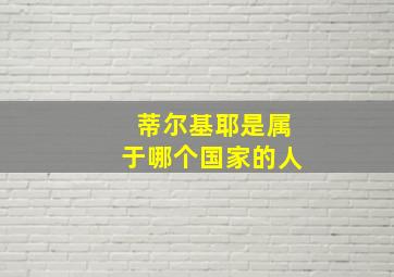 蒂尔基耶是属于哪个国家的人