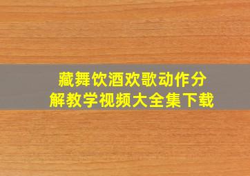 藏舞饮酒欢歌动作分解教学视频大全集下载