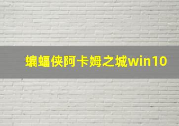 蝙蝠侠阿卡姆之城win10