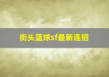 街头篮球sf最新连招