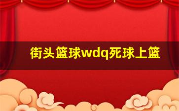 街头篮球wdq死球上篮