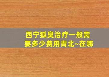 西宁狐臭治疗一般需要多少费用青北~在哪